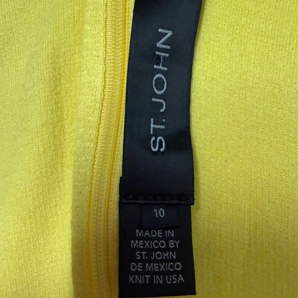 St. John Bright Yellow Asymmetrical Dress - Picture 2 of 15